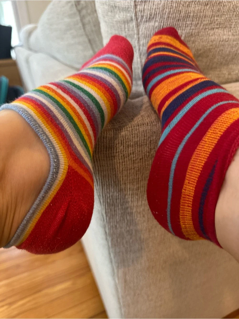 Women’s Colorful No-Show Stripe Socks - Multi-Color from Kb